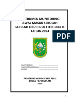 Monitoring Awal Sekolah Setelah Libur Idul Fitri 1445 H