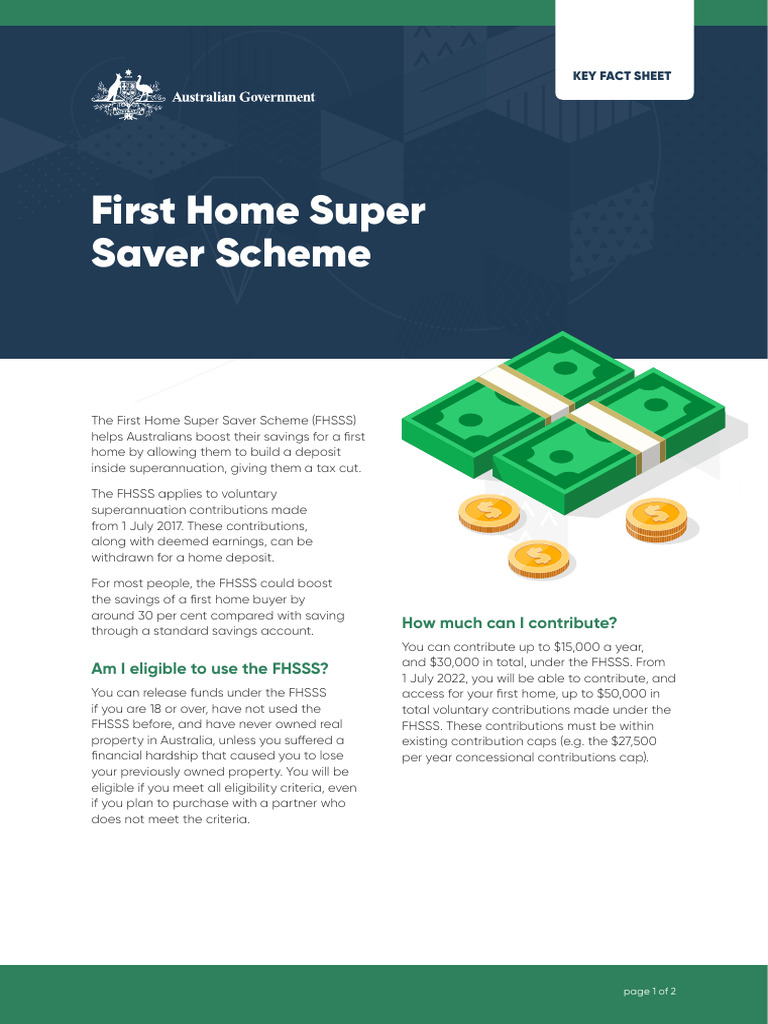 First Home Super Saver Scheme PDF Money Payments