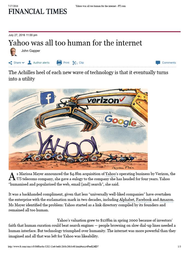 Yahoo's Human Touch in Tech Era | PDF | Yahoo! | Internet