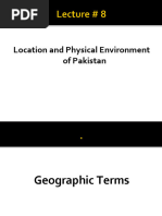 Lecture # 8 Geogrphy and Physical Environment of Paksitan