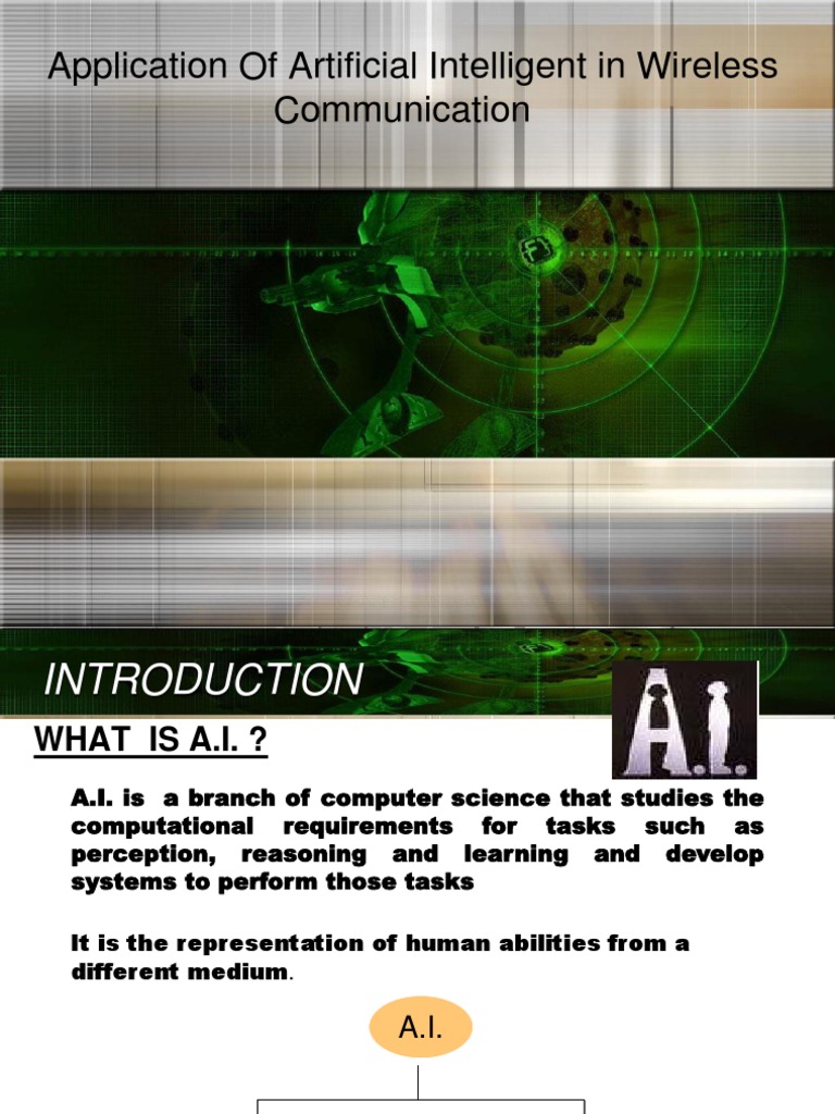 Application of Artificial Intelligent in Wireless | PDF | Cognitive ...