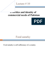Lecture # 10 Priorities & Identity of Commercial Needs of Pakistan