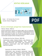 Konsep Implementasi Kebijakan: Pertemuan-12