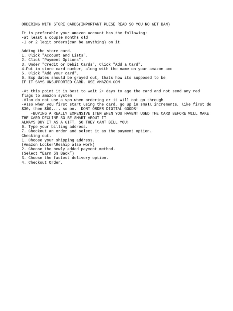 How To Use Amazon Credit Cards PDF