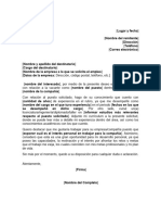 FORMATO. Carta de Solicitud de Empleo.