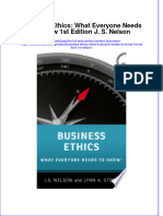 Business Ethics What Everyone Needs To Know 1St Edition J S Nelson full chapter