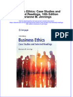Business Ethics Case Studies And Selected Readings 10Th Edition Marianne M Jennings full chapter