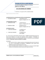 Formato Sgo 01 - Acta de Entrega de Terreno