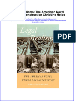 Legal Realisms The American Novel Under Reconstruction Christine Holbo Download PDF Chapter