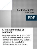 Gender and Fair Language