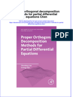 Proper Orthogonal Decomposition Methods For Partial Differential Equations Chen Full Download Chapter