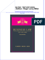 Business Law Text And Cases Fourteenth Edition Roger Leroy Miller full chapter