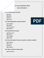 One Word Substitution PDF Download WWW - Sforstudy.in