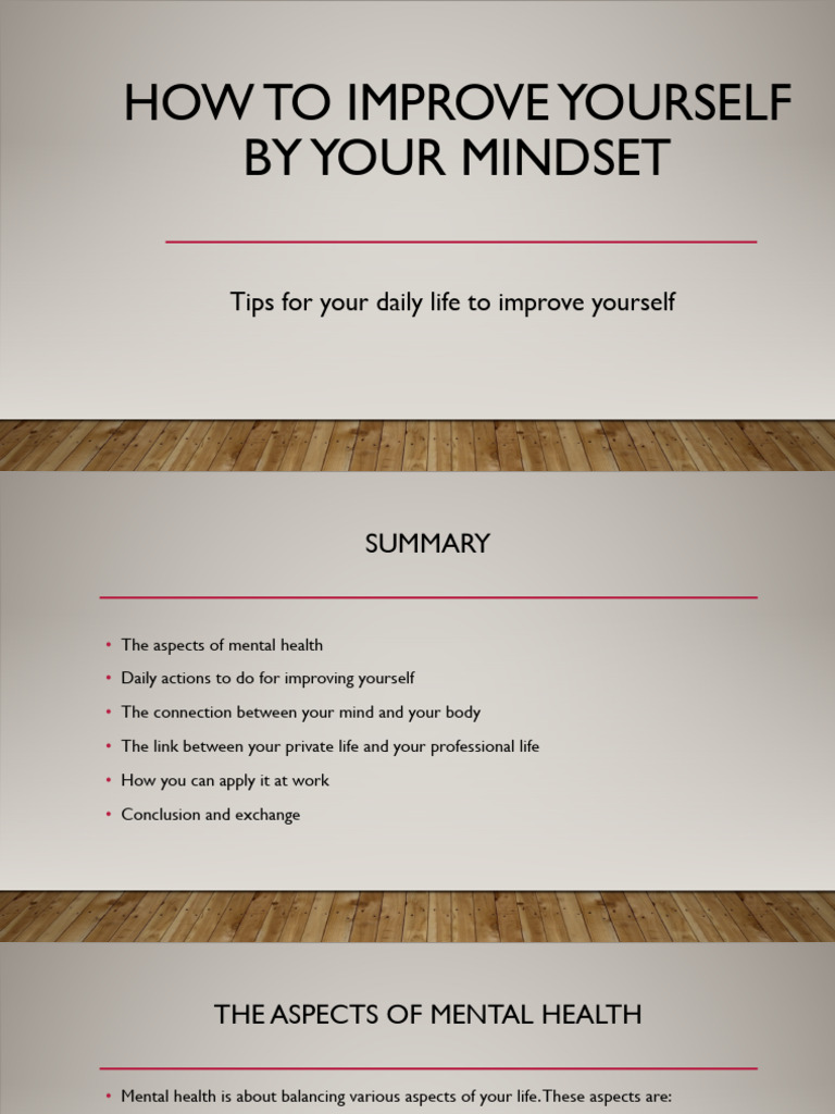 Daily Mindset Tips for Self-Improvement | PDF | Mental Health | Mind