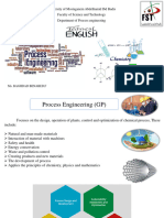 Process Engineering, Chemistry and Analytical Chemistry