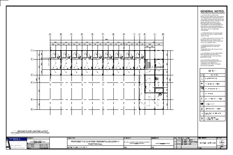 E001 Ground Lighting Layout | PDF | Electrical Components | Electrical ...