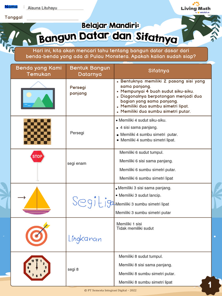 SD 3 - Bangun Datar Dan Sifatnya | PDF