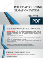 Chapter 7 Control of Accounting Information System