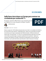 India Busca Inversiones en Europa para Sostener Un Crecimiento Por Encima Del 7% Economía EL PAÍS