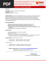 Krutanic - Campus Hiring - 2024 - Notification