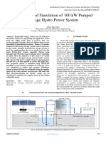 Modelling and Simulation of 100 KW Pumped Storage Hydro Power System