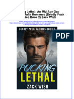 Pucking Lethal An MM Age Gap Hockey Mafia Romance Deadly Puck Daddies Book 2 Zack Wish Full Download Chapter