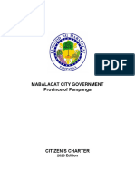 Mabalacat City Citizens Charter 2023 Edition