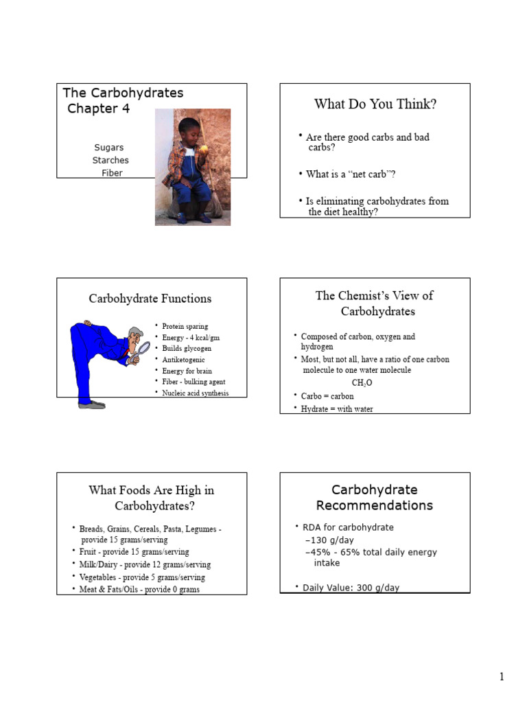 Carbohydrates Pdf Carbohydrates Glucose