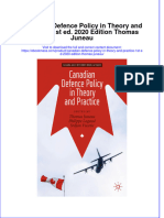 Canadian Defence Policy In Theory And Practice 1St Ed 2020 Edition Thomas Juneau full chapter