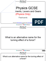 Flashcards - 5.4 Moments, Levers and Gears - AQA Physics GCSE