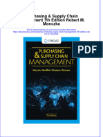 Purchasing Supply Chain Management 7Th Edition Robert M Monczka Full Download Chapter