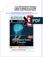 5 Steps To A 5 Ap Computer Science Principles 2023 5 Steps To A 5 Elite Student Edition Julie Schacht Sway Full Chapter