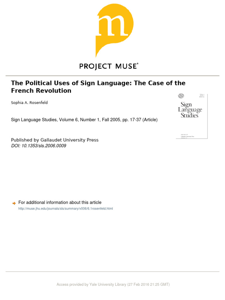 Political Sign Language in Revolution | PDF | Sign Language | John Locke