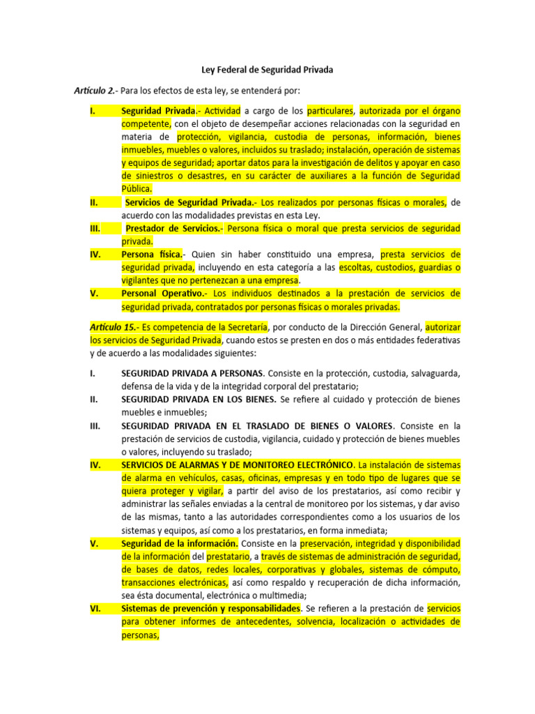 Ley de Seguridad Privada en Panamá | PDF | Guardia de seguridad | Valores