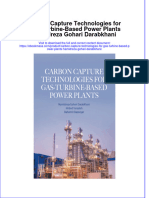 Carbon Capture Technologies For Gas Turbine Based Power Plants Hamidreza Gohari Darabkhani Full Chapter