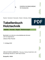 Tabellenbuch Holztechnik: Europa-Fachbuchreihe Für Holztechnik