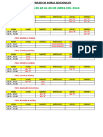 HORARIO DE HORAS ADICIONALES