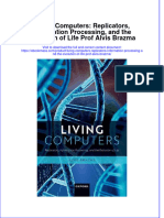 Living Computers Replicators Information Processing and The Evolution of Life Prof Alvis Brazma Download PDF Chapter