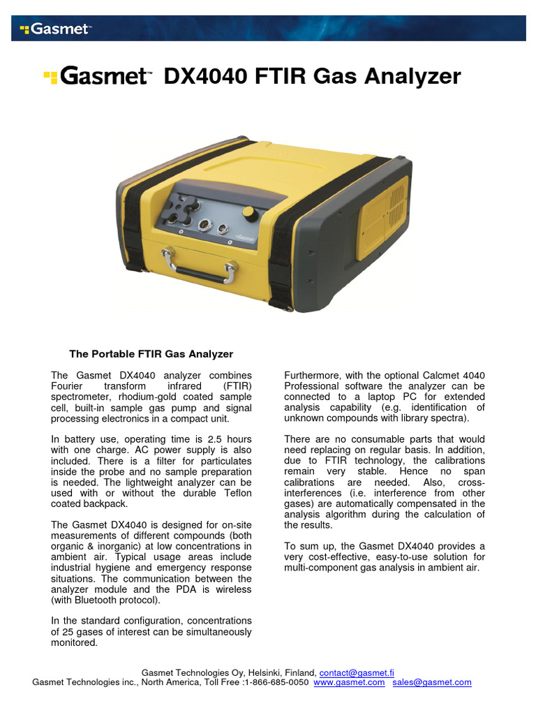 Gasmet DX4040 Ds v1 2 | Download Free PDF | Personal Digital Assistant ...