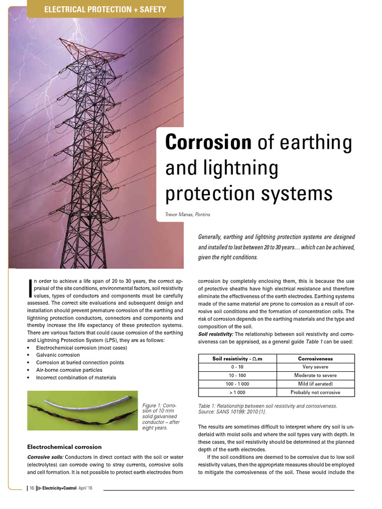 Minimizing Corrosion in Lightning Systems | PDF | Corrosion | Metals
