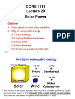 Lecture 20 - Solar Power