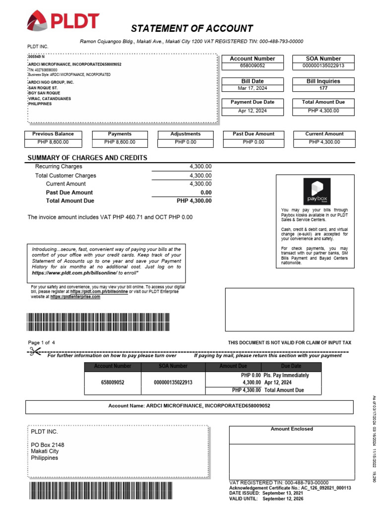 Mfi pldt soa 04 12 24 due date pdf credit card banks