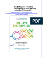 The Live Enterprise Create A Continuously Evolving and Learning Organization Kavanaugh Ebook Full Chapter