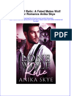 Lone Wolf Relic A Fated Mates Wolf Shifter Romance Anika Skye Download PDF Chapter