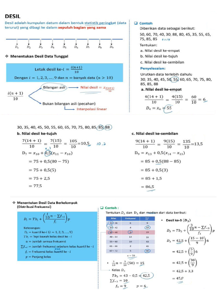 Desil Statistika | PDF