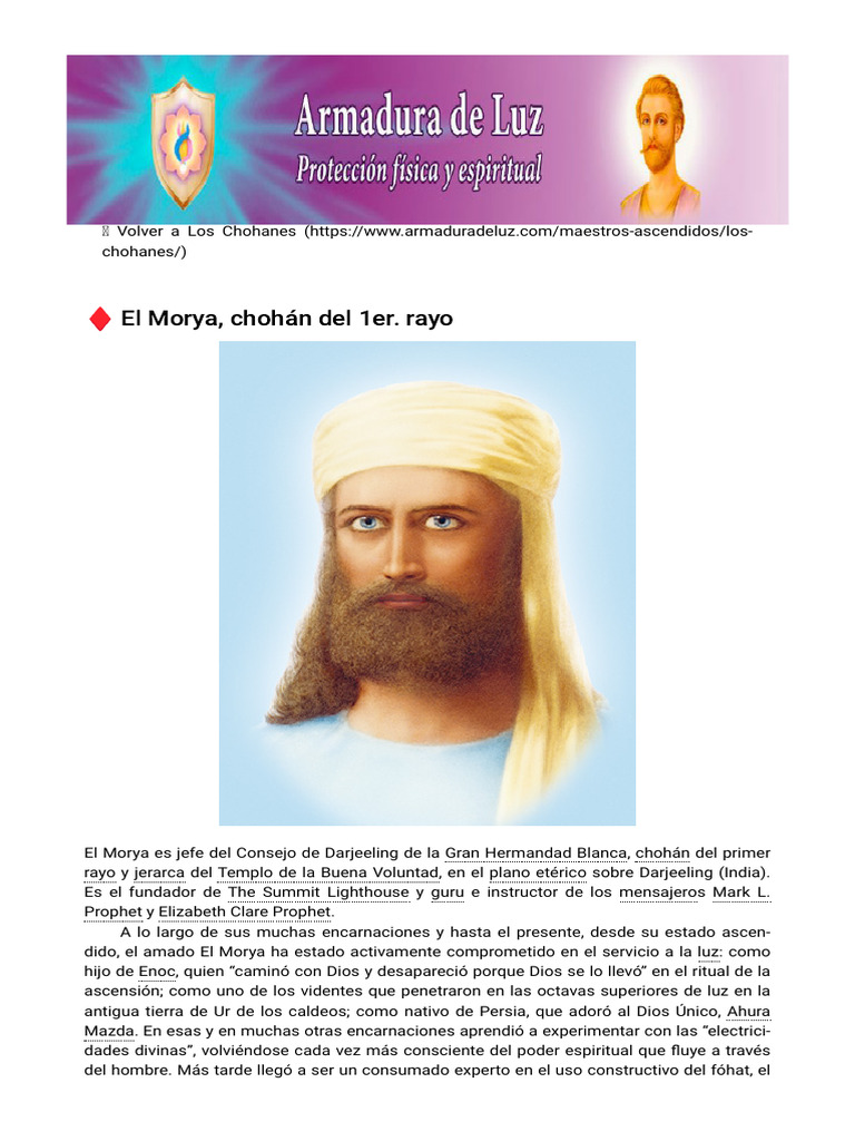 El Morya: Chohán del Primer Rayo | PDF | Abrahán | Anne Boleyn