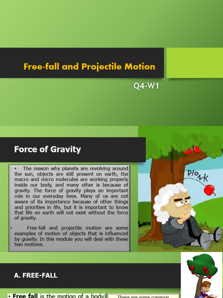 Q4 w1 free falling object and projectile motion pdf acceleration