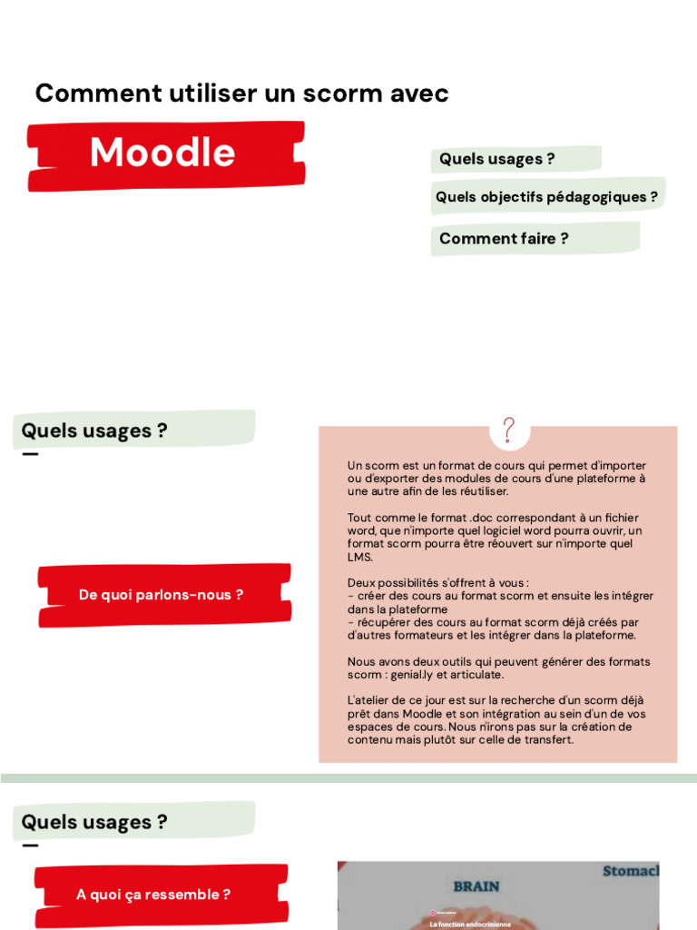 Intégration de SCORM dans Moodle | PDF | Moodle | Informatique