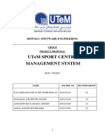 UTeM SPORT CENTRE MANAGEMENT SYSTEM PROPOSAL