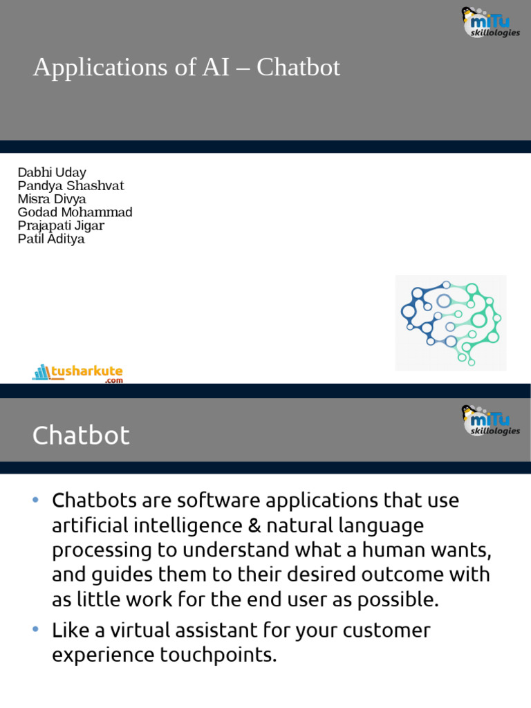 Applications of AI in Chatbots | PDF | Artificial Intelligence ...